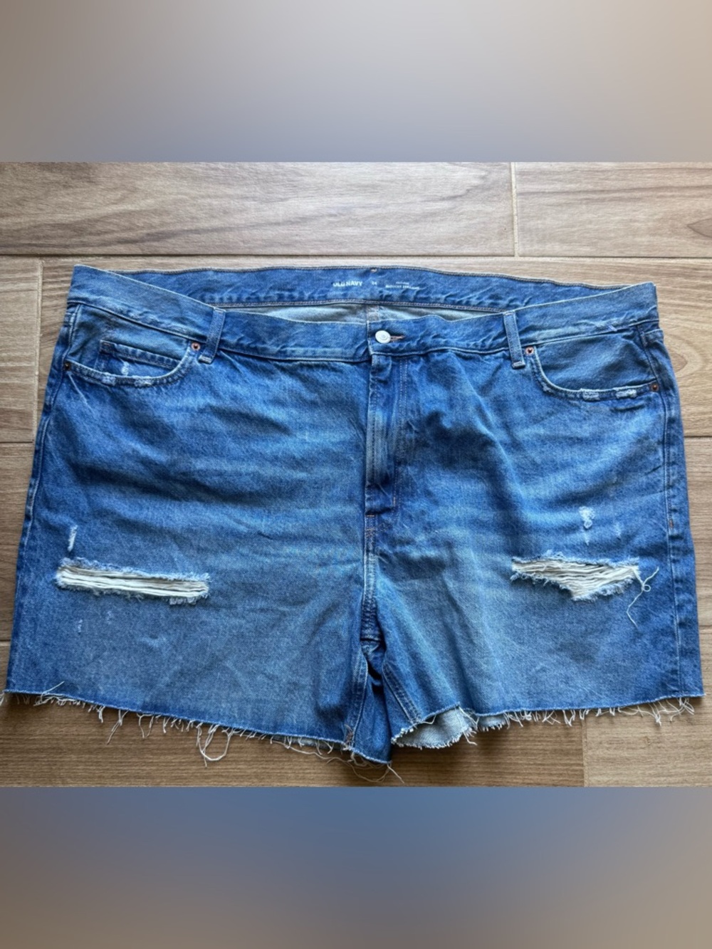 Old Navy Blue Distressed Cutoff Denim Shorts NWOT